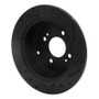 R1 06-12 Dodge Attitude (Mexico) Rear Left Drilled & Slotted Black Brake Rotor
