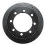 R1 20-25 Chevrolet Silverado 3500 HD Rear Right Drilled & Slotted Black Brake Rotor