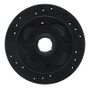 R1 79-83 Mazda RX-7 Front Left Drilled & Slotted Black Brake Rotor
