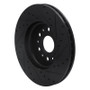 R1 17-25 Buick Enclave Front Left Drilled & Slotted Black Brake Rotor