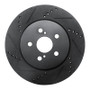 R1 19-25 Toyota Corolla (US/Canada) Front Left Drilled & Slotted Black Brake Rotor
