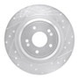 R1 22-25 Hyundai Ioniq 5 Rear Right Drilled & Slotted Silver Brake Rotor