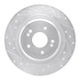 R1 22-25 Hyundai Ioniq 6 Rear Left Drilled & Slotted Silver Brake Rotor