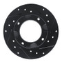 R1 76-81 Honda Accord Hatchback Front Right Drilled & Slotted Black Brake Rotor