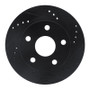 R1 91-94 Toyota Previa Front Right Drilled & Slotted Black Brake Rotor