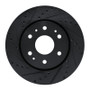 R1 23-25 Chevrolet Colorado Front Left Drilled & Slotted Black Brake Rotor