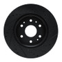 R1 23-25 Chevrolet Colorado Front Left Drilled & Slotted Black Brake Rotor
