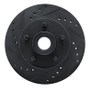 R1 72-73 Ford Gran Torino Front Left Drilled & Slotted Black Brake Rotor