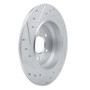 R1 03-06 Mercedes-Benz SL500 Rear Right Drilled & Slotted Silver Brake Rotor