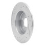 R1 94-96 Saab 900 Rear Right Drilled & Slotted Silver Brake Rotor