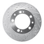 R1 87-89 Porsche 944 Except Turbo Front Left Drilled & Slotted Silver Brake Rotor