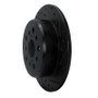 R1 98-10 Lexus GS400 Rear Right Drilled & Slotted Black Brake Rotor