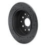 R1 98-10 Lexus GS430 Rear Left Drilled & Slotted Black Brake Rotor