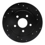 R1 02-08 Seat ALHAMBRA Rear Right Drilled & Slotted Black Brake Rotor