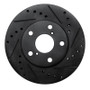 R1 92-98 Lexus SC300 Front Left Drilled & Slotted Black Brake Rotor