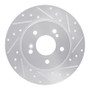 R1 96-98 Mercedes-Benz SL500 Rear Right Drilled & Slotted Silver Brake Rotor