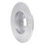 R1 96-98 Mercedes-Benz SL500 Rear Right Drilled & Slotted Silver Brake Rotor
