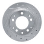R1 84-89 Porsche 911 Rear Right Drilled & Slotted Silver Brake Rotor