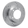 R1 77-88 Porsche 924 Rear Right Drilled & Slotted Silver Brake Rotor