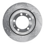 R1 77-88 Porsche 924 Rear Right Drilled & Slotted Silver Brake Rotor