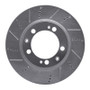 R1 86-91 Porsche 944 Except Turbo Right Front Drilled & Slotted Silver Brake Rotor