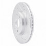 R1 63-79 Austin Healey Sprite Front Right Drilled & Slotted Silver Brake Rotor