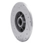 R1 76-84 Porsche 924 Front Right Drilled & Slotted Silver Brake Rotor