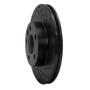 R1 96-00 Volkswagen EuroVan Front Right Drilled & Slotted Black Brake Rotor