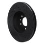 R1 98-02 Ford Crown Victoria Front Left Drilled & Slotted Black Brake Rotor