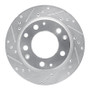 R1 69-83 Porsche 911 Rear Left Drilled & Slotted Silver Brake Rotor