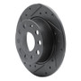 R1 10-19 Audi A3 Rear Left Drilled & Slotted Black Brake Rotor