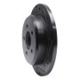 R1 96-02 Ford Crown Victoria Rear Right Drilled & Slotted Black Brake Rotor