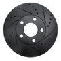 R1 98-98 Volkswagen Passat (USA/Canada) Front Right Drilled & Slotted Black Brake Rotor