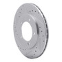 R1 99-08 Chevrolet Tracker Front Left Drilled & Slotted Silver Brake Rotor