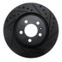 R1 92-95 Volkswagen CORRADO Front Right Drilled & Slotted Black Brake Rotor