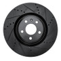 R1 12-20 Audi A7 Quattro Front Right Drilled & Slotted Black Brake Rotor