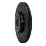 R1 12-20 Audi A7 Quattro Front Right Drilled & Slotted Black Brake Rotor