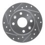 R1 90-93 Mazda Miata Rear Left Drilled & Slotted Silver Brake Rotor