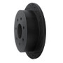 R1 97-04 Ford F-150 4WD Rear Right Drilled & Slotted Black Brake Rotor