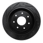 R1 97-04 Ford F-150 4WD Rear Right Drilled & Slotted Black Brake Rotor