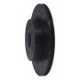 R1 03-08 Infiniti G35 Rear Right Drilled & Slotted Black Brake Rotor