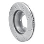 R1 00-07 Toyota SEQUOIA Front Left Drilled & Slotted Silver Brake Rotor