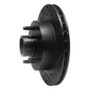 R1 86-92 Ford Bronco II Front Right Drilled & Slotted Black Brake Rotor