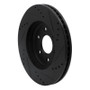 R1 05-25 Nissan Pathfinder Front Left Drilled & Slotted Black Brake Rotor