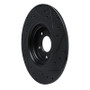 R1 16-23 Mazda CX-9 Rear Left Drilled & Slotted Black Brake Rotor