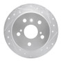 R1 02-08 Lexus ES330 Rear Right Drilled & Slotted Silver Brake Rotor