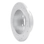 R1 02-08 Lexus ES330 Rear Right Drilled & Slotted Silver Brake Rotor