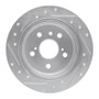 R1 02-08 Lexus ES330 Rear Right Drilled & Slotted Silver Brake Rotor
