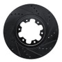 R1 98-04 Infiniti QX4 Front Right Drilled & Slotted Black Brake Rotor