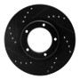 R1 95-04 Toyota Tacoma Front Left Drilled & Slotted Black Brake Rotor